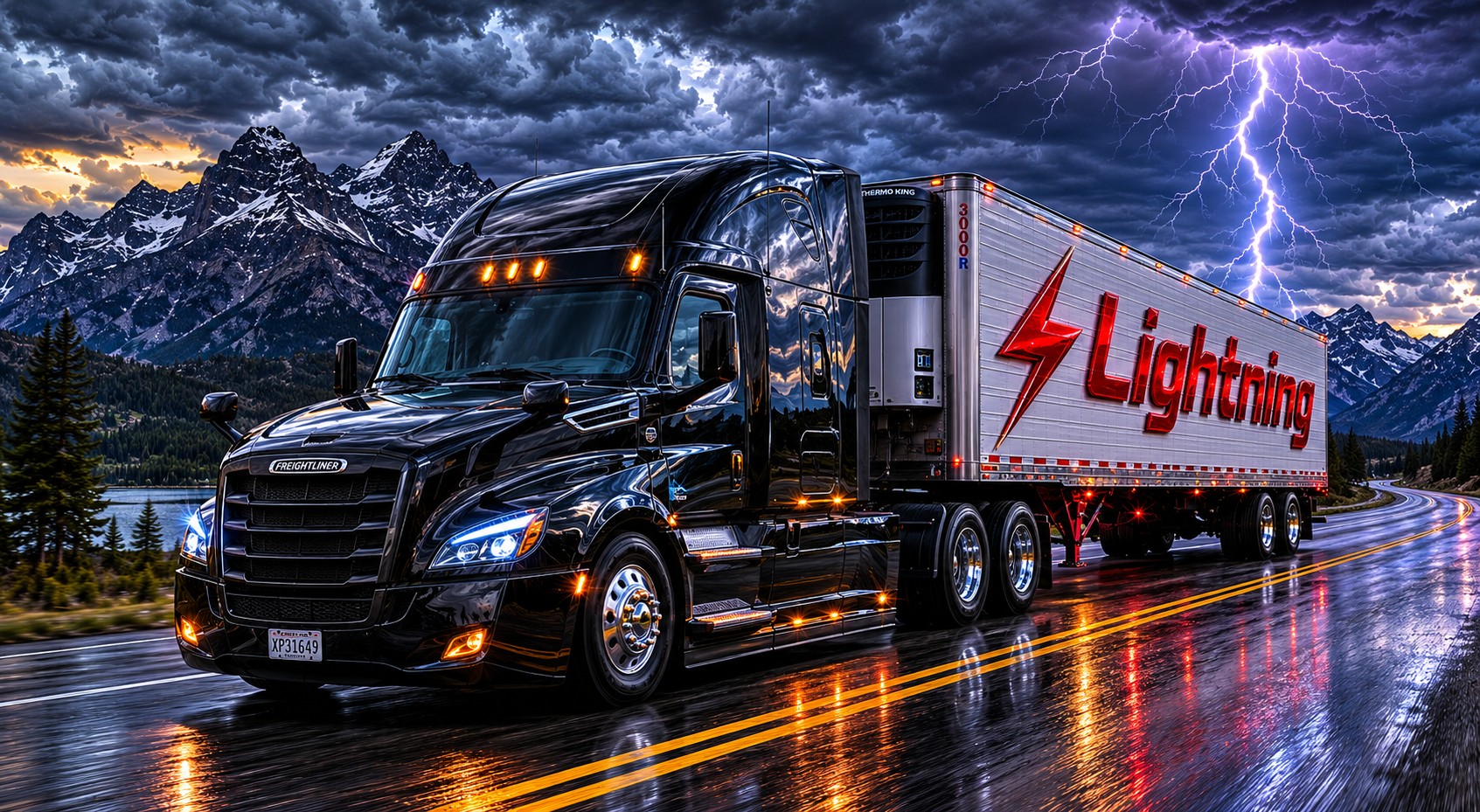 Lightning Transport Inc refrigerated truck